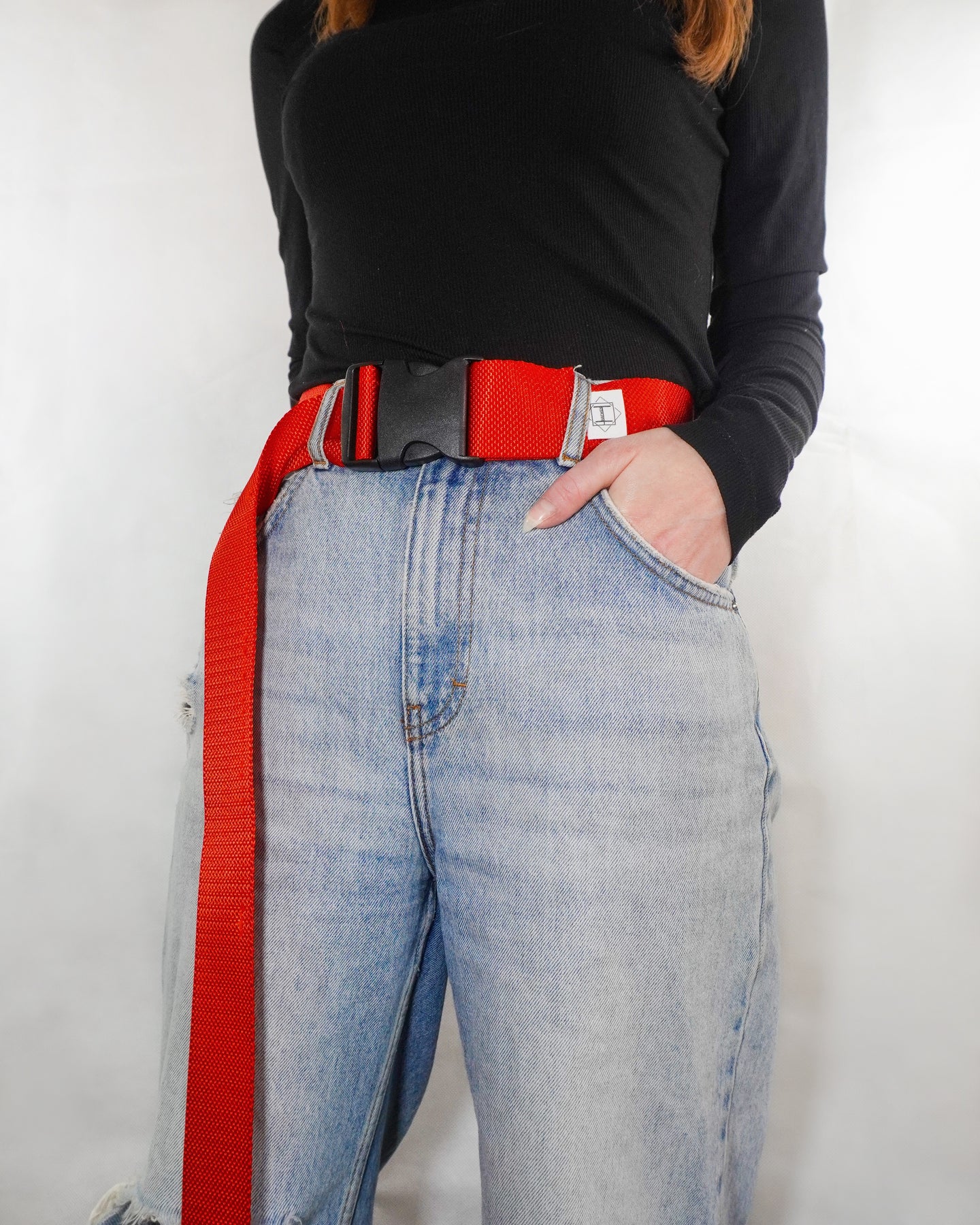 What a 'Waste' Belt - Bright Red