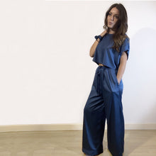 Load image into Gallery viewer, Bamboo Silk Pyjama Trouser - Cerulean Blue
